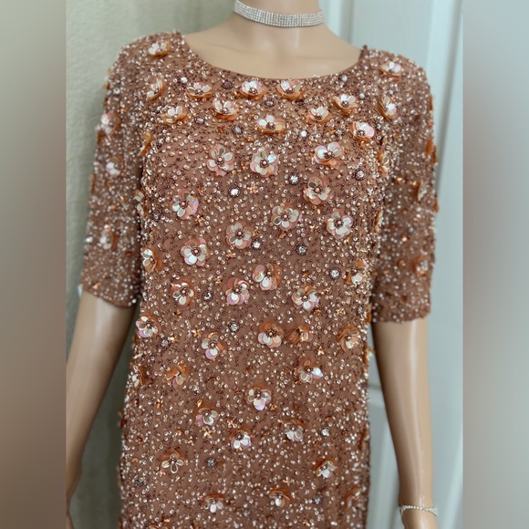 Adrianna Papell Pink Sheath Mini Dress for Weddings - Picture 4 of 11